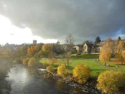 View from the top of the bridge towards Richmond Castle