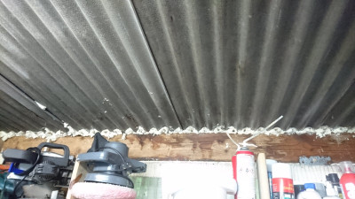 My new holes and the damp roof patches