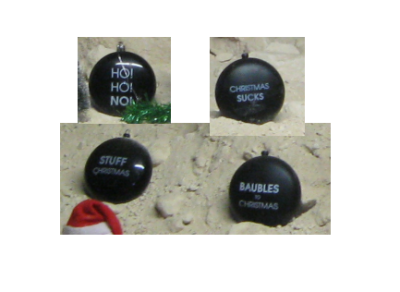 Anti Xmas baubles
