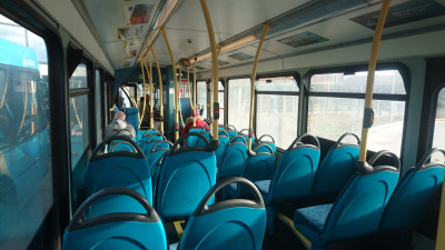 A proper bus from the back seat!