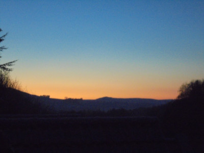 Orange sky at night<br />frozen pipes in the morning!