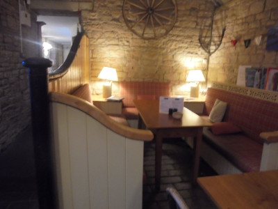 Once in Royal Capability Brown's Courtyard<br />Stood a Lowly Cattle Shed<br />Where two falcons had a Coffee<br />and a cranberry and orange shor-ort-bread<br />Flagon lamps for a light<br />Late December 22 oh what a night! <br /><br />(poetic licence...late afternoon really)