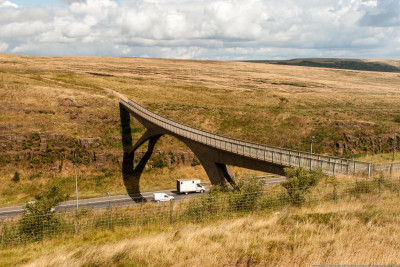 Geograph Stamped Image<br />The Pennine Way crossing the M62 Motorway<br />Peter McDermott
