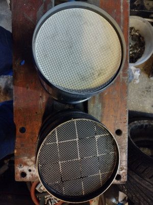 New and old DPF core