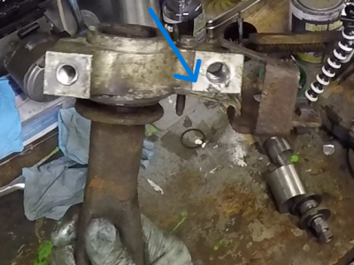 You can see how much corrosion 'product' built up and pushed the bracket out of shape.