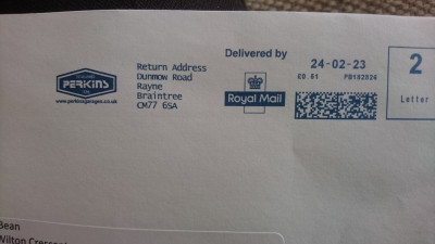 The envelope post mark