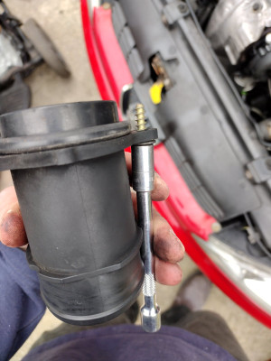 To avoid dropping it, bring it out like this