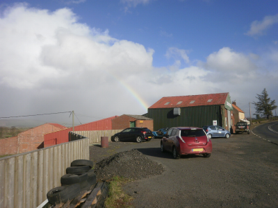 Corrugated Iron and blue skies<br />Falcon Original 22/03/2023