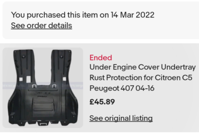 Aftermarket undertray