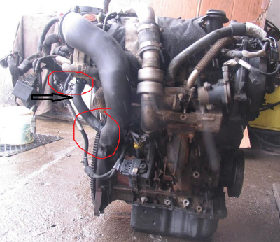 pic of a engine out of the car showing #2 pipe