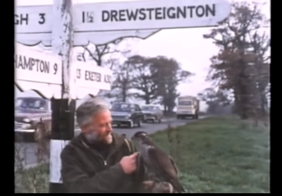 Screenshot from "The Goshawk" by David Cobham based on the book by T.H.White a 1968 Film With Duncan Carse as the Falconer