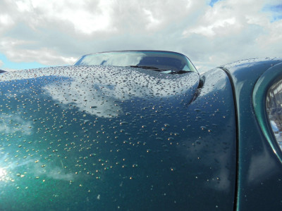 Falcon Original<br />Blue skies and Fluffy White Clouds<br />Reflected in the curves and the shine<br />with a few summer car show raindrops!