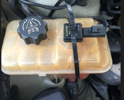 lock ties holding down old sensor