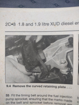 Curved bracket (from Haynes 306 manual)