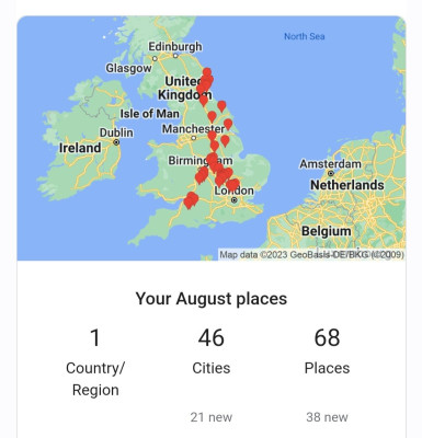 My Google August Timeline