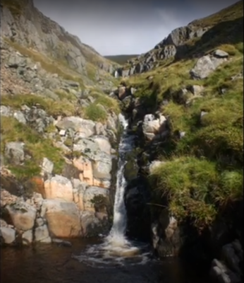 Pure unadulterated filtered rainwater<br />flowing down "Henhole" on the Cheviot