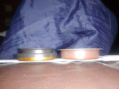 Left to right: replacement seal v old seal