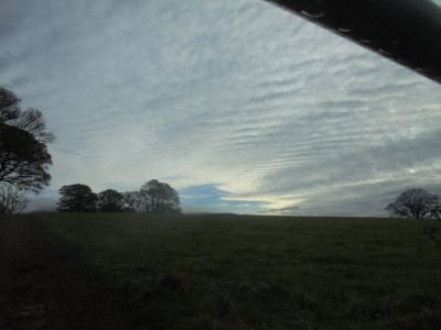 Sky through a gate