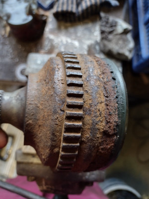 CV as removed (quick hand wire brush before removed from shaft)