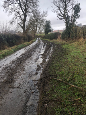 Muddy climb