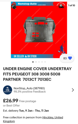 eBay undertray