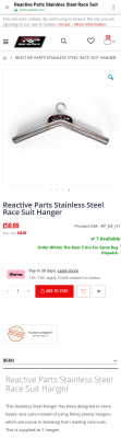 Racing coat hanger