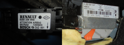 side impact srnsor<br />SRS ECU tin