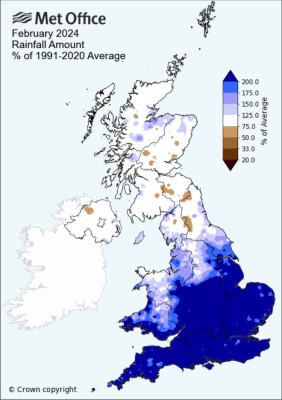 Met Office Feb rainfall - Met Office