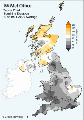 Met Office winter sunshine - Met Office