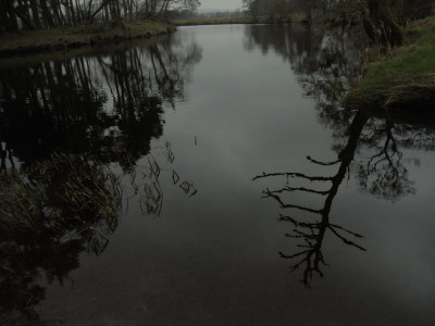 watersmeet reflection<br />The Otter Burn meets the River Rede