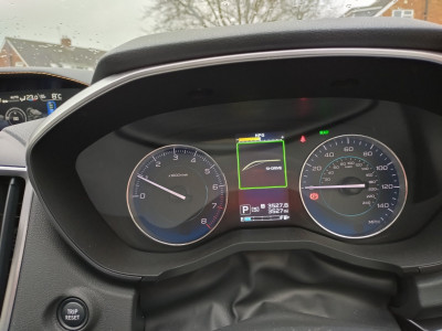 Centre screen showing Sport mode