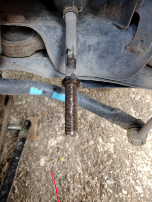 Track rod, liberal copper grease