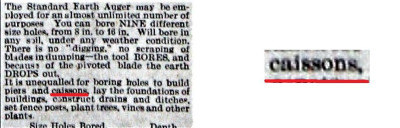 Thomas Gunn Earth Augur Advert 1927