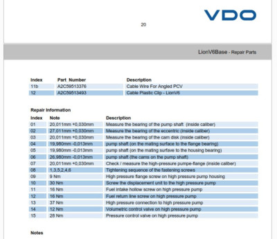 VDO Lion V6 Repair 2 of 2
