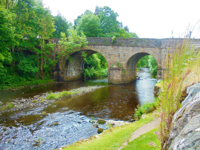 An obvious Photogenic Bridge over the River Derwent Blanchland Northumberland