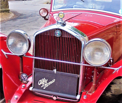 On an Alfa Romeo circa 1931