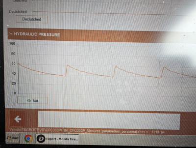 in Neutral gear (N) bouncing between 38 to 60 bars