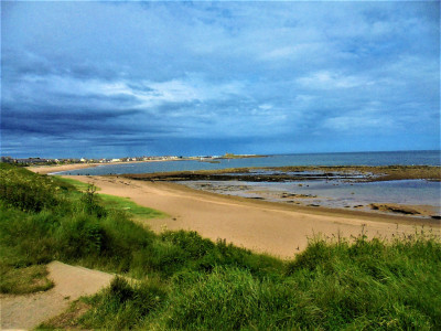 Bright and sunny at Newbiggin by the Sea.