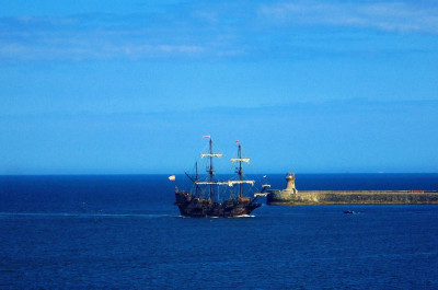 South Shields Pier in the background