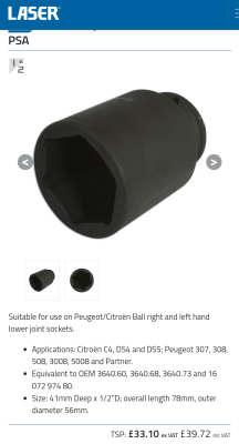 Big deep socket, 41mm