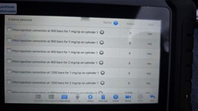 Injector reporgramming status
