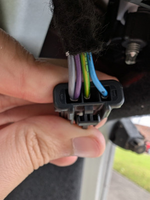 Right side backup light connector