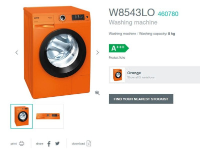 A norange washing machine, not an EV