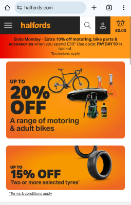 Halfords= orange!