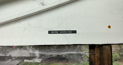 A Dymo warning - own work