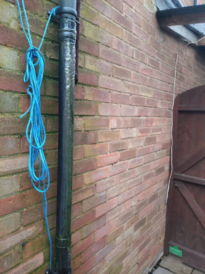 The section of pipe which I can remove to clean out and rod the whole pipe.