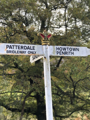 Signpost near Martindale