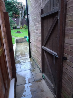 The back gate opened