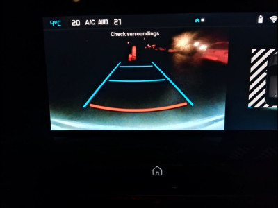 C4 reversing camera at night in pitch dark