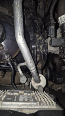 Carpet beneath Coolant Tank is fully wet